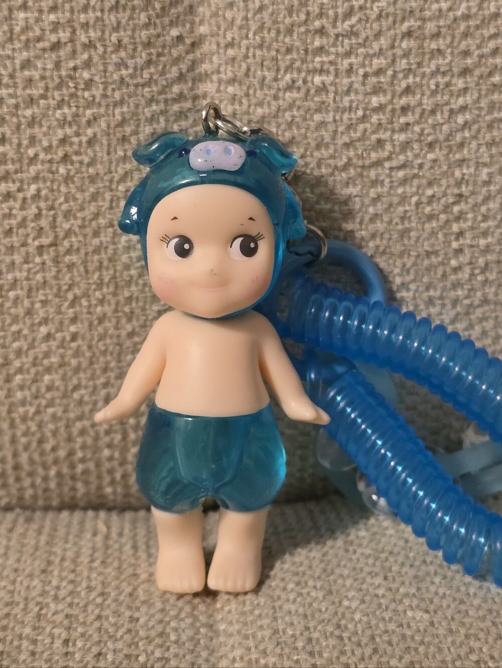 Sonny Angel 2023 Candy Store Series Blue Soda Pig Keychain